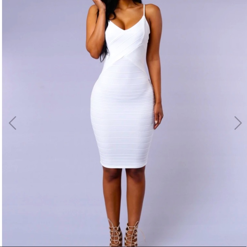 Fashion nova white midi dress
